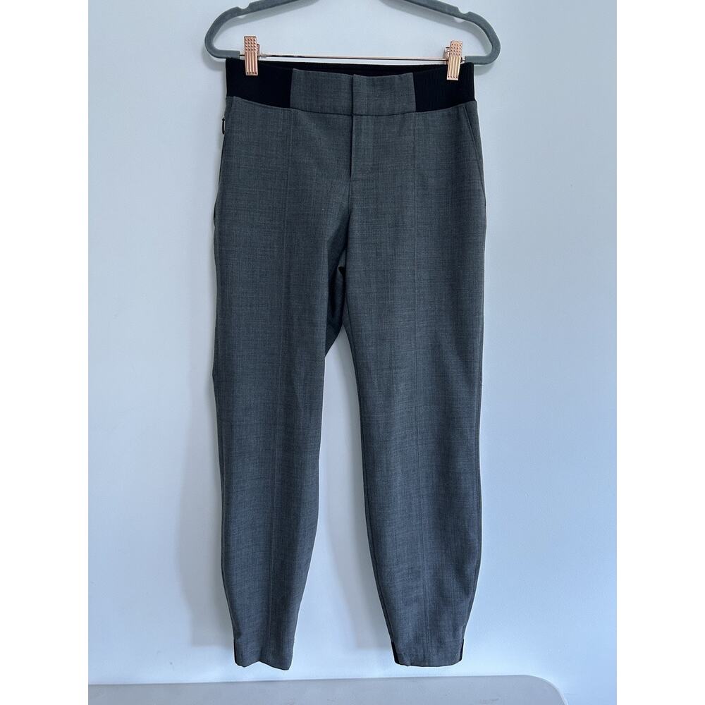 Athleta Wool Blend Work It City Pants Jogger Tapered Gray Size 4 Stretch Pockets